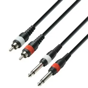 Cable 2 Plug RCA 3 Metros Adam Hall 3TPC0300M