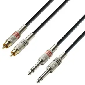 Cable 2 Plug RCA 3 Metros Adam Hall 3TPC0600