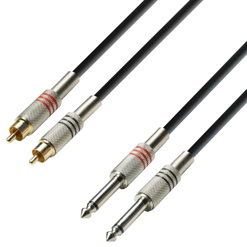 Cable 2 Plug RCA 3 Metros Adam Hall 3TPC0600