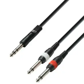 Cable 2 Plug Mono a 2 Plug Stereo 3 metros Adam Hall 3YVPP0300