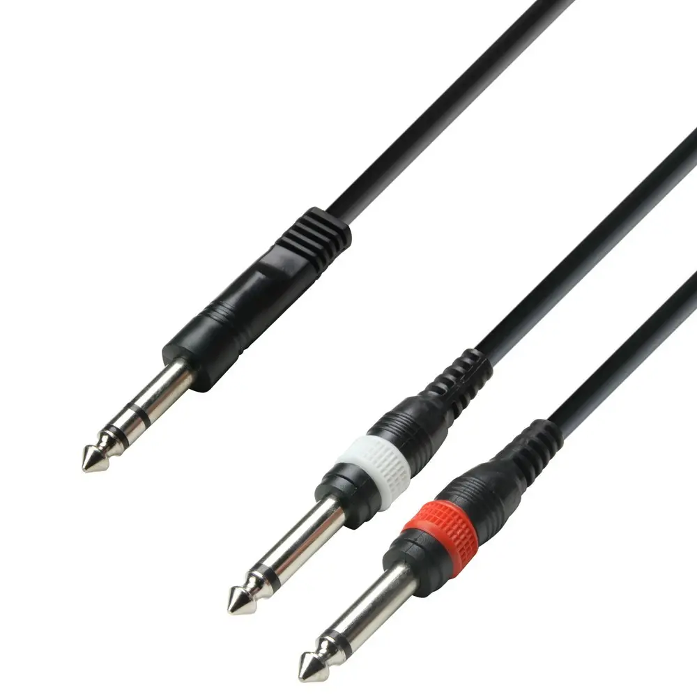 Cable 2 Plug Mono a 2 Plug Stereo 3 metros Adam Hall 3YVPP0300