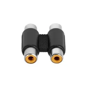 Adaptador doble RCA hembra x RCA hembra Adam Hall 4ATRF2RF2