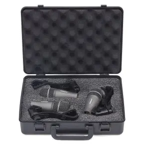 Set 3 Microfono Samson Para bateria 3 Q72 Tom + Soportes Estuche DK703