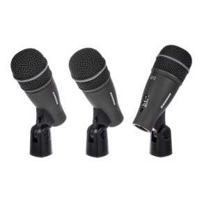 Set 3 Microfono Samson Para bateria 3 Q72 Tom + Soportes Estuche DK703