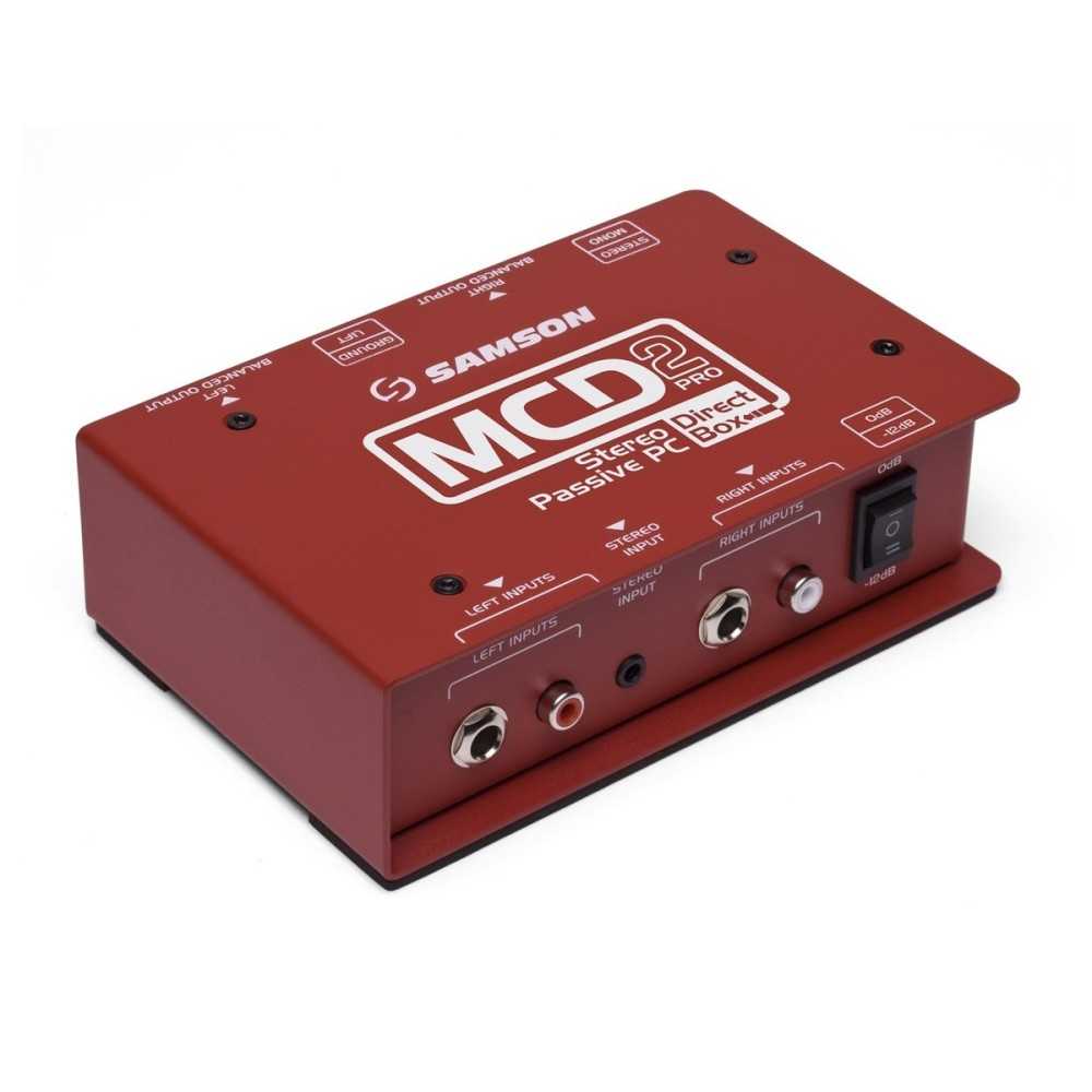 Samson Mcd2 Pro - Caja Directa Stereo Pasiva Con Rca Y Plug
