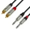 Cable 2 Plug 2 RCA 90 cm Fichas Rean Adam Hall 4TPC0090