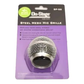 Rejilla Bocha Metalica para micrófono tipo SHURE SM58 Repuesto On Stage SP58