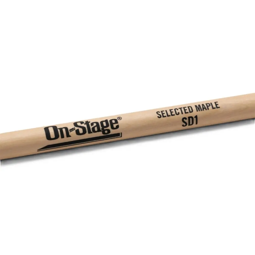 Palillos de Maple SD1, punta redonda On Stage MWSD1 Pack 12 Pares