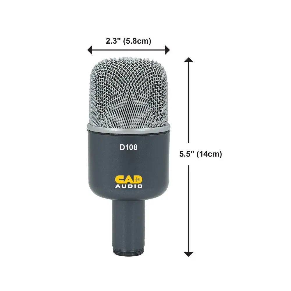 Micrófono Dinámico Supercardioide para bombo CAD D108