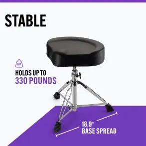 Banqueta de bateria con regulacion a Rosca On Stage MDT4 tipo Moto