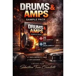Sample pack DRUMS & AMPS By Sebastian TANO Cavalletti