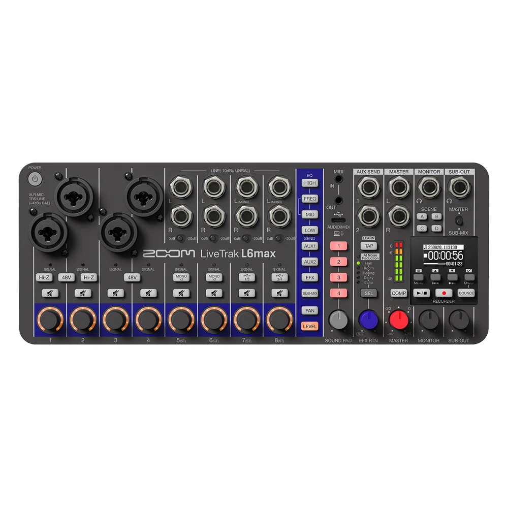 Mixer Grabador 12 Canales ZOOM PRO L6max