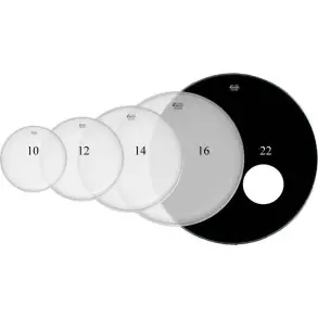 Pack Parches Resonantes 10 12 14 16 Ebony 22 con Agujero