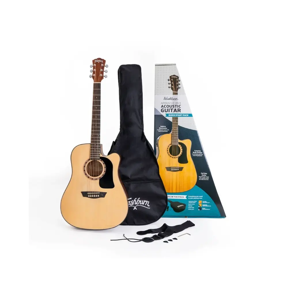 Guitarra Electroacustica Washburn AD5CEPACK