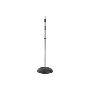 Soporte de micrófono recto con base redonda On Stage MS7201 Cromado