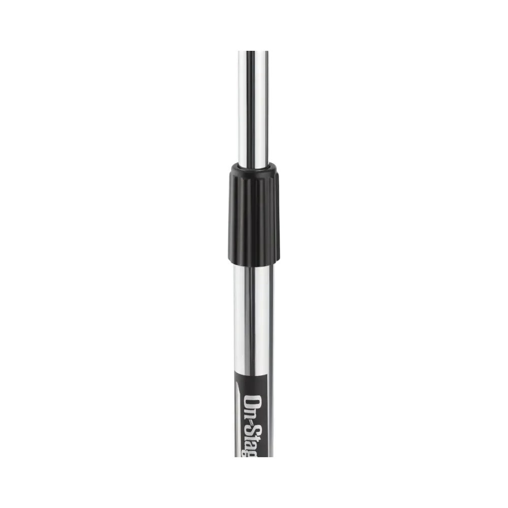 Soporte de micrófono recto con base redonda On Stage MS7201 Cromado