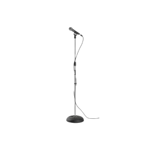 Soporte de micrófono recto con base redonda On Stage MS7201 Cromado