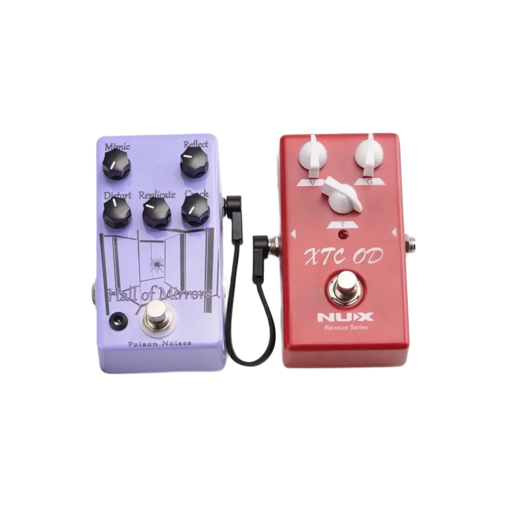 Pack Cables interpedal 15cm x 60 Flat Patch Plug Plug Angular On Stage OSPRO-FPC-60-POP