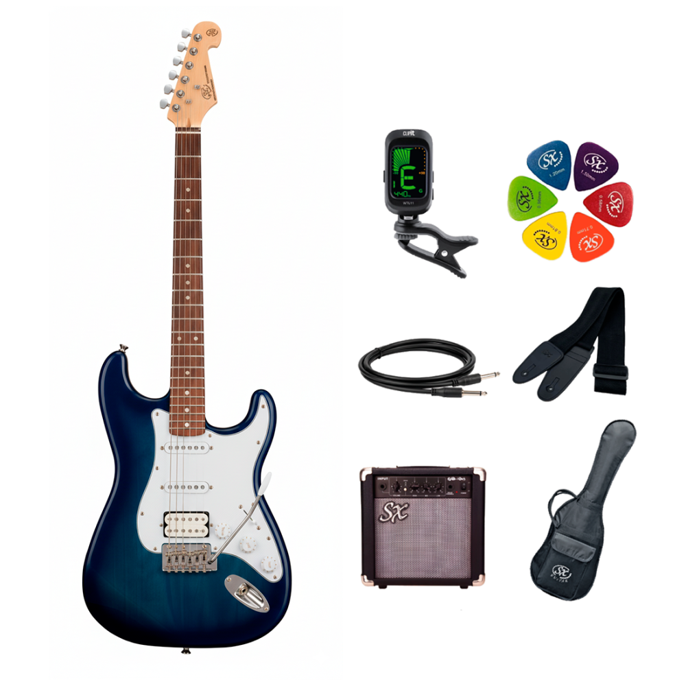 Pack Guitarra Electrica con Amplificador SX SE1HSS-SK-BUS