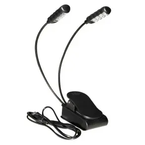 Luz Led Para Atril de partituras recargable por USB doble braso On Stage LED2224-EXP