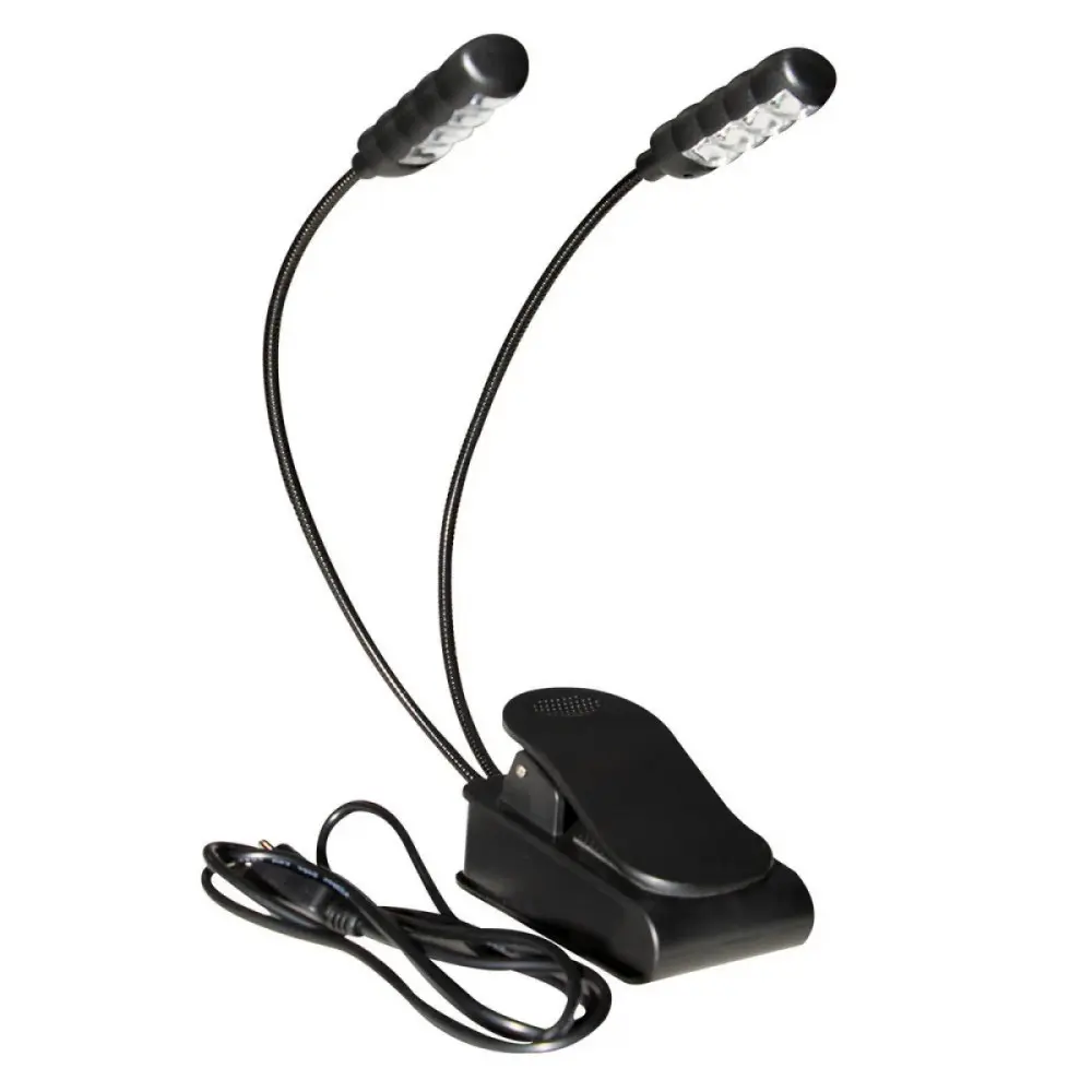 Luz Led Para Atril de partituras recargable por USB doble braso On Stage LED2224-EXP