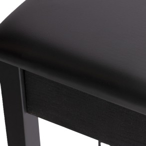 Taburete para piano o teclado On Stage KB8802B banqueta madera negra