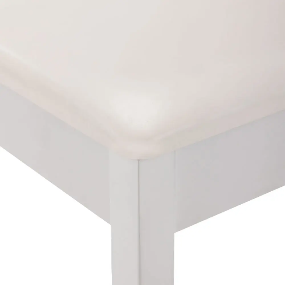 Taburete para piano o teclado On Stage KB8802W banqueta madera Blanca