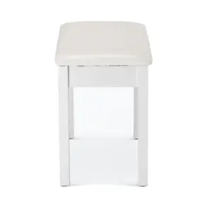 Taburete para piano o teclado On Stage KB8802W banqueta madera Blanca