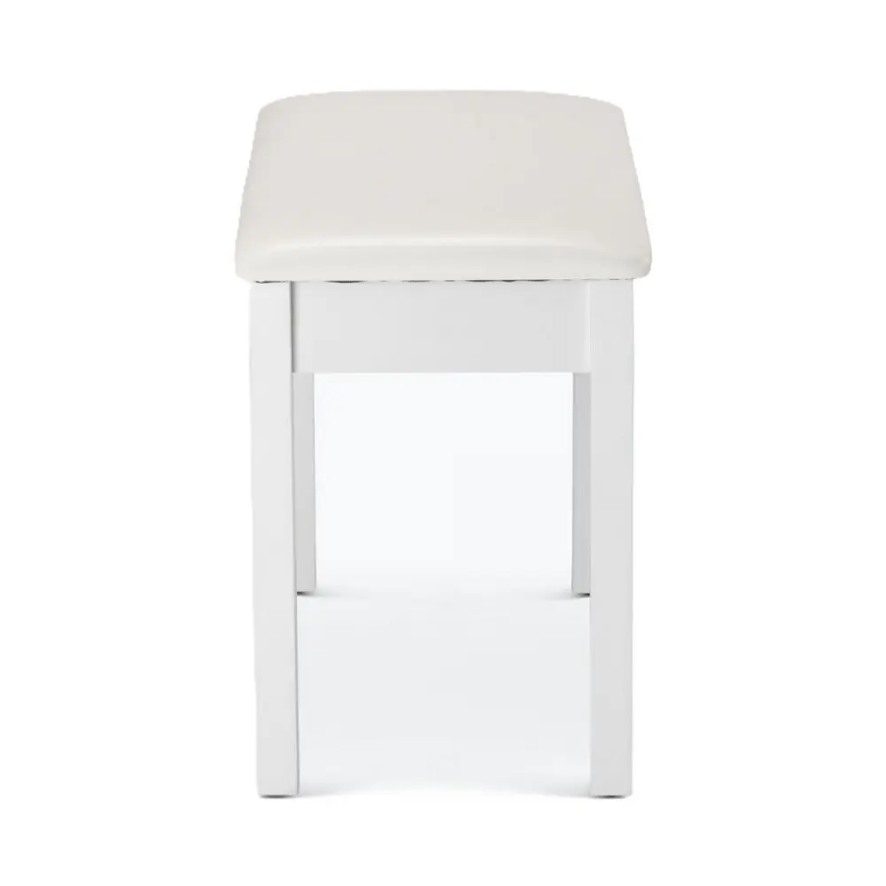 Taburete para piano o teclado On Stage KB8802W banqueta madera Blanca