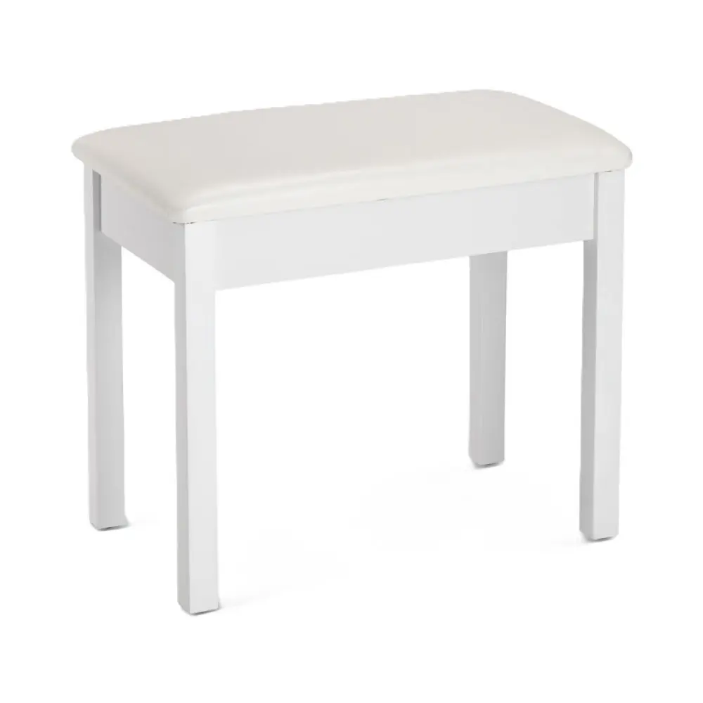 Taburete para piano o teclado On Stage KB8802W banqueta madera Blanca