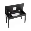 Taburete de lujo para piano o teclado On Stage KB8904B banqueta madera con Tapa