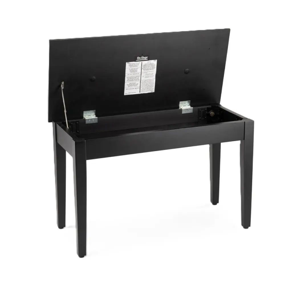 Taburete de lujo para piano o teclado On Stage KB8904B banqueta madera con Tapa