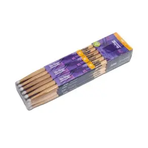 Pack X 12 Pares De Palillos para bateria 2B Hickory Punta de Nylon On Stage HN2B