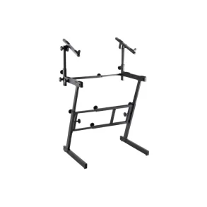 Soporte de teclado plegable en Z con segundo nivel On-Stage KS7365EJ