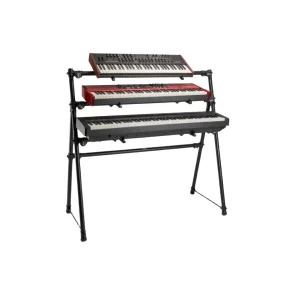 Soporte para teclado de tres niveles con estructura en forma de A On-Stage KS7903