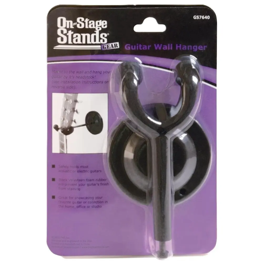 Soporte de Pared para Guitarra o bajo On Stage GS7640 todo Acero