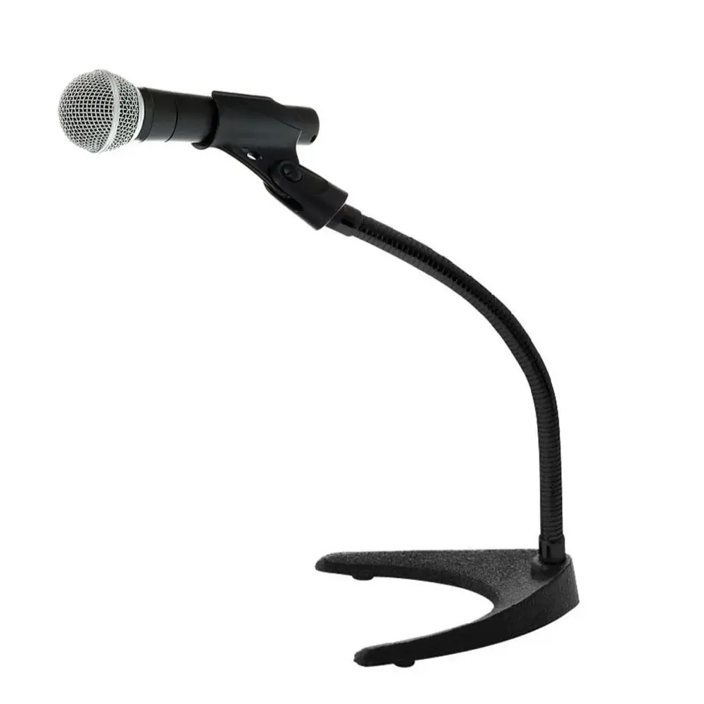 Soporte para micrófono de escritorio con cuello de ganso flexible On Stage DS6213 Base pesada