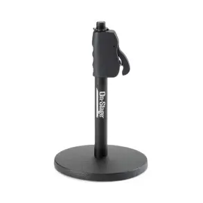 Soporte de Micrófono para Escritorio con Ajuste Rápido On Stage DS7200QRB base redonda