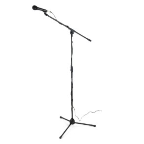 Combo Microfono para voces con soporte On Stage MS7500 Incluye Funda + pipeta + Cable XLR