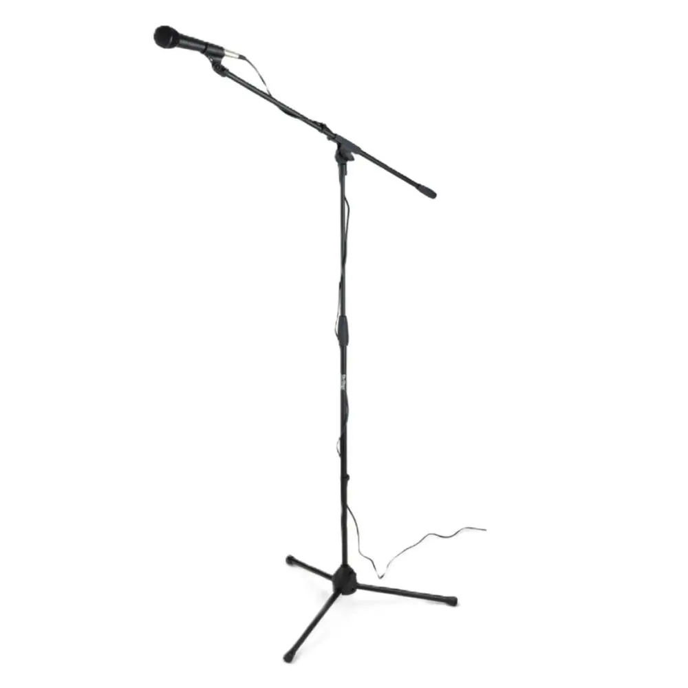 Combo Microfono para voces con soporte On Stage MS7500 Incluye Funda + pipeta + Cable XLR