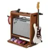 Estación de trabajo para guitarra o bajo amplificador y pedales ordenados On Stage GWS5000RB