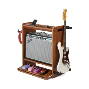 Estación de trabajo para guitarra o bajo amplificador y pedales ordenados On Stage GWS5000RB