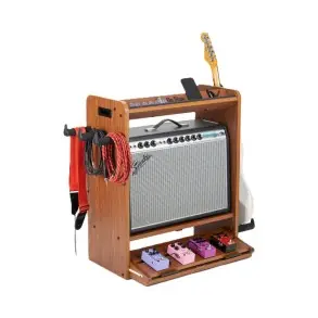Estación de trabajo para guitarra o bajo amplificador y pedales ordenados On Stage GWS5000RB