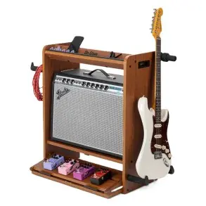 Estación de trabajo para guitarra o bajo amplificador y pedales ordenados On Stage GWS5000RB