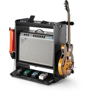 Estación de trabajo para guitarra o bajo amplificador y pedales ordenados On Stage GWS5000RB