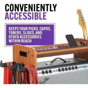 Estación de trabajo para guitarra o bajo amplificador y pedales ordenados On Stage GWS5000RB