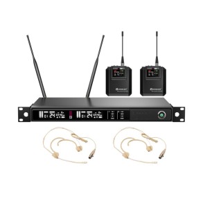 Sistema Inalambrico Relacart Dual True Diversity con Microfonos Vinchas