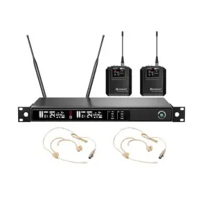 Sistema Inalambrico Relacart Dual True Diversity con Microfonos Vinchas