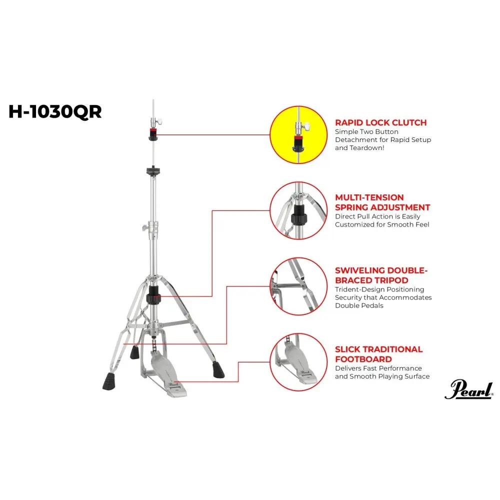 Sooporte Hi Hat Pearl H-1030SQR
