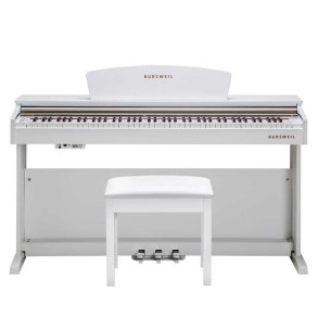 Piano Digital Kurzweil M90 88 Teclas Mueble Blanco con Taburete